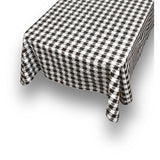 Carnation Home Fashions PVC Waterproof Indoor/Outdoor Restaurants, Picnics Tavern Check Print Vinyl Flannel Backed Tablecloth - 52x52"
