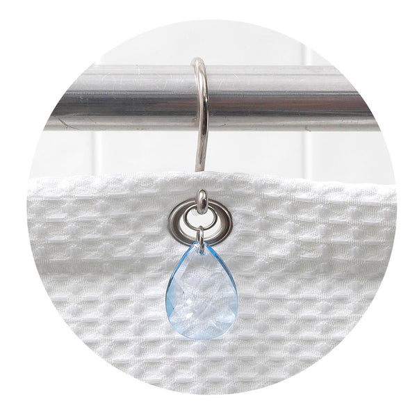 Carnation Home Fashions "Prism" Resin Shower Curtain Hooks - 1.5x1.5