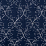 RT Designer Collection Kimber Embroidered Blackout Luxurious Decorative Grommet Curtain Panel Navy