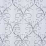 RT Designer Collection Kimber Embroidered Blackout Luxurious Decorative Grommet Curtain Panel White