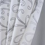 RT Designer Collection Kimber Embroidered Blackout Luxurious Decorative Grommet Curtain Panel White
