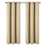 RT Designer Collection Luciana Embroidered Blackout Luxurious Decorative Grommet Curtain Panel Beige