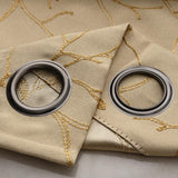 RT Designer Collection Luciana Embroidered Blackout Luxurious Decorative Grommet Curtain Panel Beige