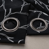 RT Designer Collection Luciana Embroidered Blackout Luxurious Decorative Grommet Curtain Panel Black