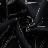 RT Designer Collection Luciana Embroidered Blackout Luxurious Decorative Grommet Curtain Panel Black