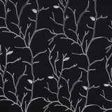 RT Designer Collection Luciana Embroidered Blackout Luxurious Decorative Grommet Curtain Panel Black