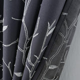 RT Designer Collection Luciana Embroidered Blackout Luxurious Decorative Grommet Curtain Panel Charcoal