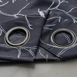 RT Designer Collection Luciana Embroidered Blackout Luxurious Decorative Grommet Curtain Panel Charcoal