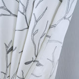 RT Designer Collection Luciana Embroidered Blackout Luxurious Decorative Grommet Curtain Panel White