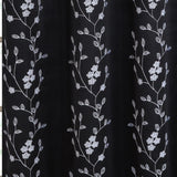 RT Designer Collection Lilian Embroidered Blackout Luxurious Decorative Grommet Curtain Panel Black