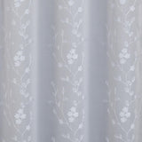 RT Designer Collection Lilian Embroidered Blackout Luxurious Decorative Grommet Curtain Panel Silver