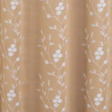 RT Designer Collection Lilian Embroidered Blackout Luxurious Decorative Grommet Curtain Panel Taupe