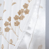 RT Designer Collection Lilian Embroidered Blackout Luxurious Decorative Grommet Curtain Panel White