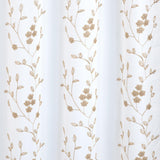 RT Designer Collection Lilian Embroidered Blackout Luxurious Decorative Grommet Curtain Panel White
