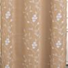 RT Designer Collection Lilian Embroidered Blackout Luxurious Decorative Grommet Curtain Panel Taupe