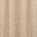 RT Designer Collection Gable Embroidered Blackout Luxurious Decorative Grommet Curtain Panel Beige