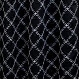 RT Designer Collection Gable Embroidered Blackout Luxurious Decorative Grommet Curtain Panel Black