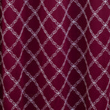 RT Designer Collection Gable Embroidered Blackout Luxurious Decorative Grommet Curtain Panel Burgundy
