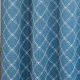 RT Designer Collection Gable Embroidered Blackout Luxurious Decorative Grommet Curtain Panel Slate Blue