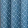 RT Designer Collection Gable Embroidered Blackout Luxurious Decorative Grommet Curtain Panel Slate Blue