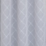 RT Designer Collection Gable Embroidered Blackout Luxurious Decorative Grommet Curtain Panel Silver