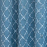 RT Designer Collection Gable Embroidered Blackout Luxurious Decorative Grommet Curtain Panel Slate Blue