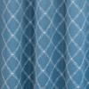 RT Designer Collection Gable Embroidered Blackout Luxurious Decorative Grommet Curtain Panel Slate Blue