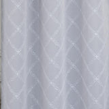 RT Designer Collection Gable Embroidered Blackout Luxurious Decorative Grommet Curtain Panel Silver