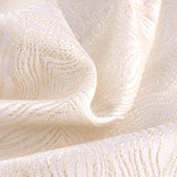 RT Designer Collection Crystal Jacquard Rod Pocket Foam Back Luxurious Modern Design Curtain Panel 54" x 84" Ivory
