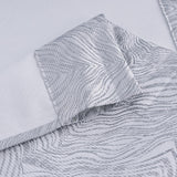 RT Designer Collection Crystal Jacquard Rod Pocket Foam Back Luxurious Modern Design Curtain Panel 54" x 84" Silver