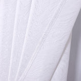 RT Designer Collection Crystal Jacquard Rod Pocket Foam Back Luxurious Modern Design Curtain Panel 54" x 84" White