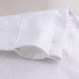 RT Designer Collection Crystal Jacquard Rod Pocket Foam Back Luxurious Modern Design Curtain Panel 54" x 84" White