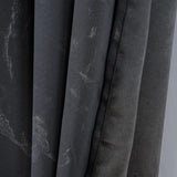 RT Designer Collection Heidi Halo Foil Blackout Luxurious Decorative Grommet Curtain Panel 54" x 90" Black