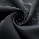 RT Designer Collection Heidi Halo Foil Blackout Luxurious Decorative Grommet Curtain Panel 54" x 90" Black