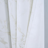 RT Designer Collection Heidi Halo Foil Blackout Luxurious Decorative Grommet Curtain Panel 54" x 90" White