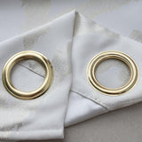 RT Designer Collection Heathrow Halo Foil Blackout Luxurious Decorative Grommet Curtain Panel 54" x 90" White
