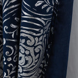 RT Designer Collection Helena Halo Foil Blackout Luxurious Decorative Grommet Curtain Panel 54" x 90" Navy