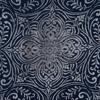 RT Designer Collection Helena Halo Foil Blackout Luxurious Decorative Grommet Curtain Panel 54" x 90" Navy