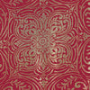 RT Designer Collection Helena Halo Foil Blackout Luxurious Decorative Grommet Curtain Panel 54" x 90" Red