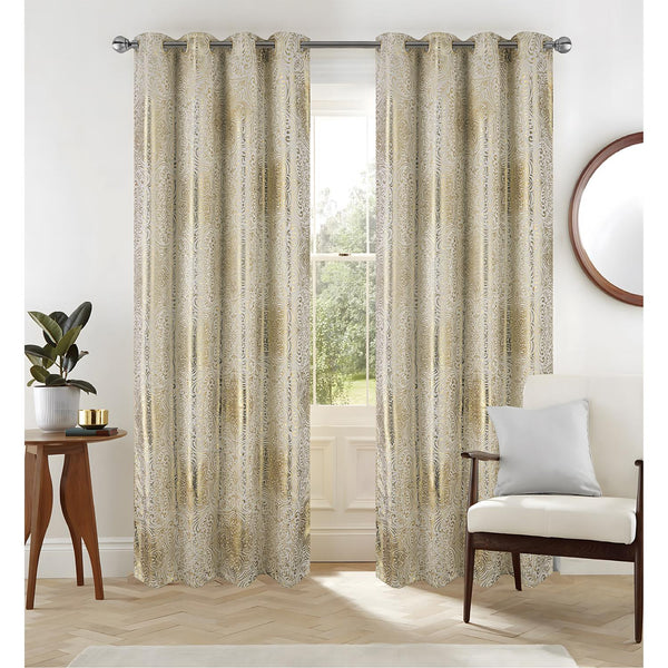 RT Designer Collection Helena Halo Foil Blackout Luxurious Decorative Grommet Cu