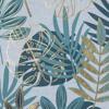 RT Designer Collection Fern Foil Printed Doily Luxurious Decorative Grommet Curtain Panel 54" x 90" Green