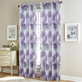 RT Designer Collection Fern Foil Printed Doily Luxurious Decorative Grommet Curtain Panel 54" x 90" Lilac