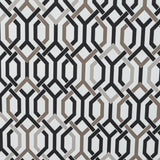 RT Designer Collection Rory Printed Blackout Luxurious Decorative Grommet Curtain Panel Black