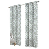 RT Designer Collection Rory Printed Blackout Luxurious Decorative Grommet Curtain Panel Sage
