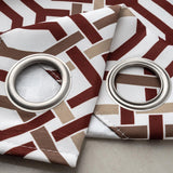 RT Designer Collection Rory Printed Blackout Luxurious Decorative Grommet Curtain Panel Burgundy
