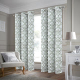 RT Designer Collection Rory Printed Blackout Luxurious Decorative Grommet Curtain Panel Sage