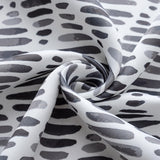 RT Designer Collection Justice Printed Blackout Luxurious Decorative Grommet Curtain Panel Grey