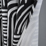 RT Designer Collection Ashton Printed Blackout Luxurious Decorative Grommet Curtain Panel 54" x 84" Black