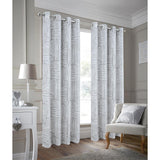 RT Designer Collection Ashton Printed Blackout Luxurious Decorative Grommet Curtain Panel 54" x 84" Silver