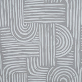 RT Designer Collection Ashton Printed Blackout Luxurious Decorative Grommet Curtain Panel 54" x 84" Silver